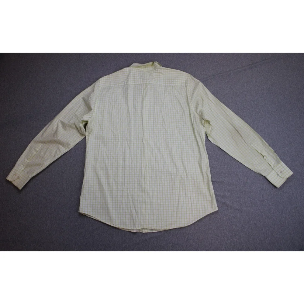 Banana Republic Shirt Mens Large (16 - 16.5) Check 100% Cotton Slim Fit